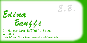 edina banffi business card